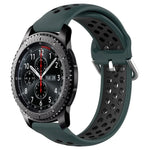 สายรัดนาฬิกาซิลิโคนแบบเจาะรูระบายอากาศ 22mm สำหรับ Samsung Galaxy Watch3 45mm, สำหรับ Samsung Gear S3 Classic, สำหรับ Samsung Gear S3 Frontier