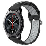 สายรัดนาฬิกาซิลิโคนแบบเจาะรูระบายอากาศ 22mm สำหรับ Samsung Galaxy Watch3 45mm, สำหรับ Samsung Gear S3 Classic, สำหรับ Samsung Gear S3 Frontier