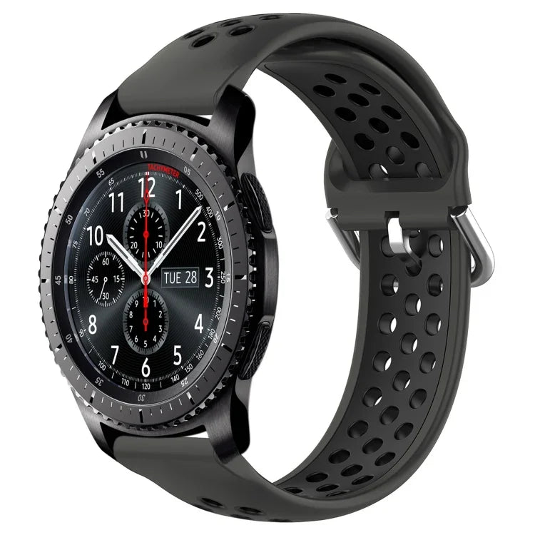 สายรัดนาฬิกาซิลิโคนแบบเจาะรูระบายอากาศ 22mm สำหรับ Samsung Galaxy Watch3 45mm, สำหรับ Samsung Gear S3 Classic, สำหรับ Samsung Gear S3 Frontier