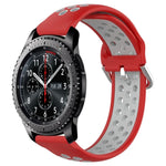 สายรัดนาฬิกาซิลิโคนแบบเจาะรูระบายอากาศ 22mm สำหรับ Samsung Galaxy Watch3 45mm, สำหรับ Samsung Gear S3 Classic, สำหรับ Samsung Gear S3 Frontier