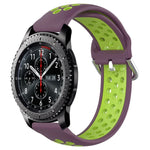 สายรัดนาฬิกาซิลิโคนแบบเจาะรูระบายอากาศ 22mm สำหรับ Samsung Galaxy Watch3 45mm, สำหรับ Samsung Gear S3 Classic, สำหรับ Samsung Gear S3 Frontier