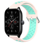 20mm Perforated Breathable Sports Silicone Watch Band, For Amazfit GTS 4, For Amazfit GTS 3, For Amazfit GTS 2E
