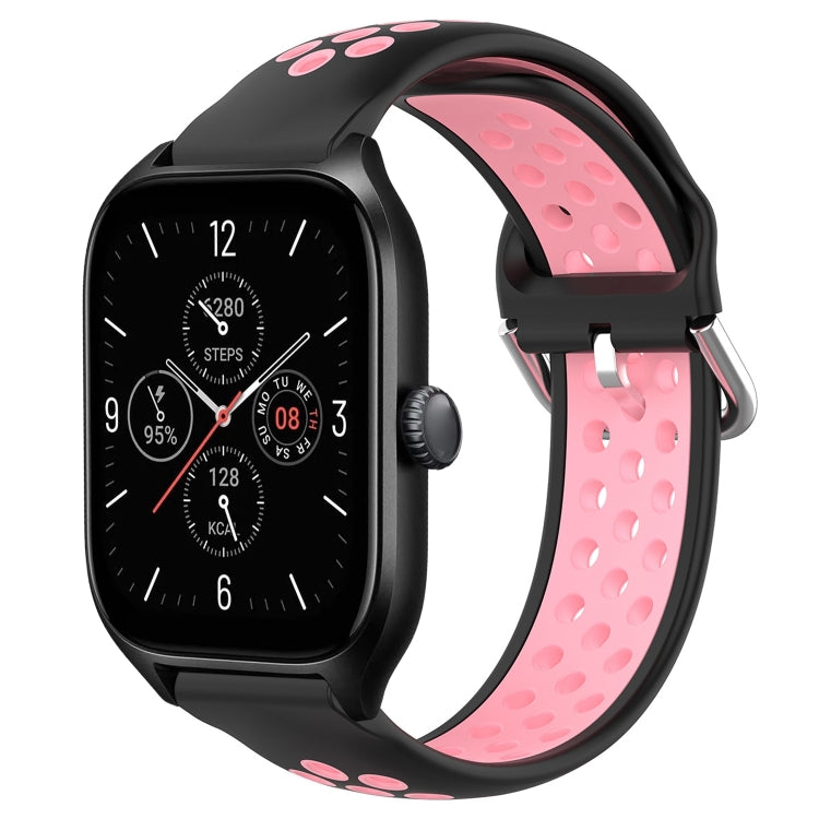 20mm Perforated Breathable Sports Silicone Watch Band, For Amazfit GTS 4, For Amazfit GTS 3, For Amazfit GTS 2E