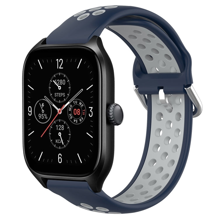 20mm Perforated Breathable Sports Silicone Watch Band, For Amazfit GTS 4, For Amazfit GTS 3, For Amazfit GTS 2E