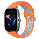 20mm Perforated Breathable Sports Silicone Watch Band, For Amazfit GTS 4, For Amazfit GTS 3, For Amazfit GTS 2E