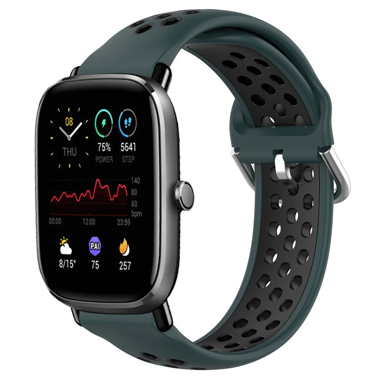 20mm Perforated Breathable Sports Silicone Watch Band, For Amazfit GTS 2 Mini, For Amazfit GTS 2, For Amazfit GTS
