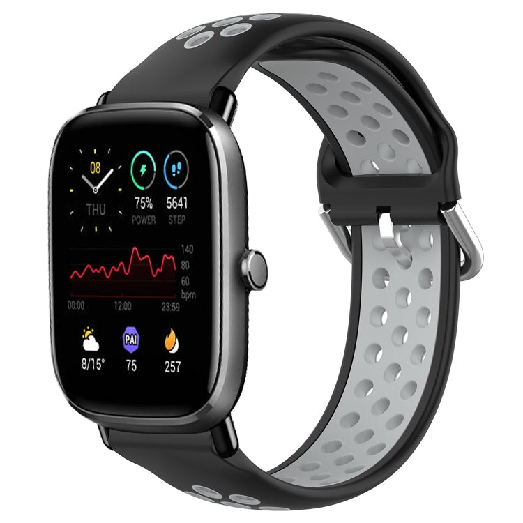 20mm Perforated Breathable Sports Silicone Watch Band, For Amazfit GTS 2 Mini, For Amazfit GTS 2, For Amazfit GTS