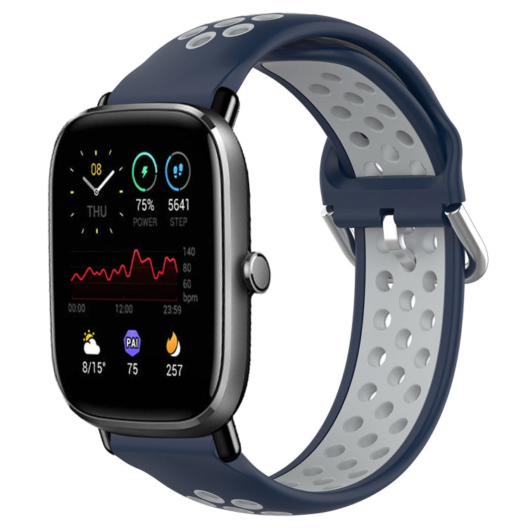 20mm Perforated Breathable Sports Silicone Watch Band, For Amazfit GTS 2 Mini, For Amazfit GTS 2, For Amazfit GTS