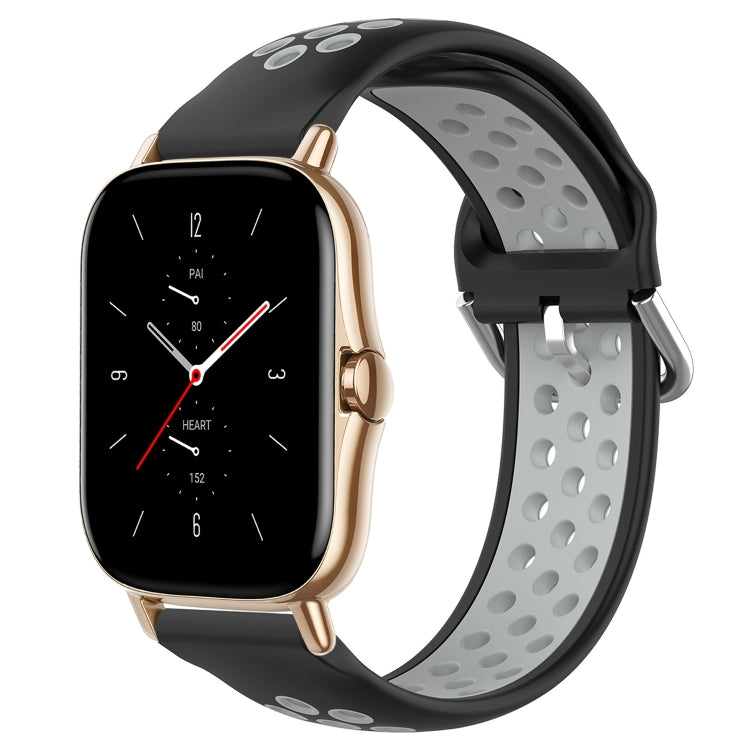 20mm Perforated Breathable Sports Silicone Watch Band, For Amazfit GTS 2 Mini, For Amazfit GTS 2, For Amazfit GTS