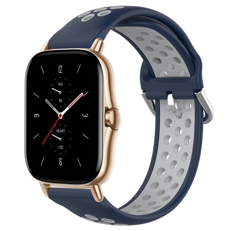 20mm Perforated Breathable Sports Silicone Watch Band, For Amazfit GTS 2 Mini, For Amazfit GTS 2, For Amazfit GTS