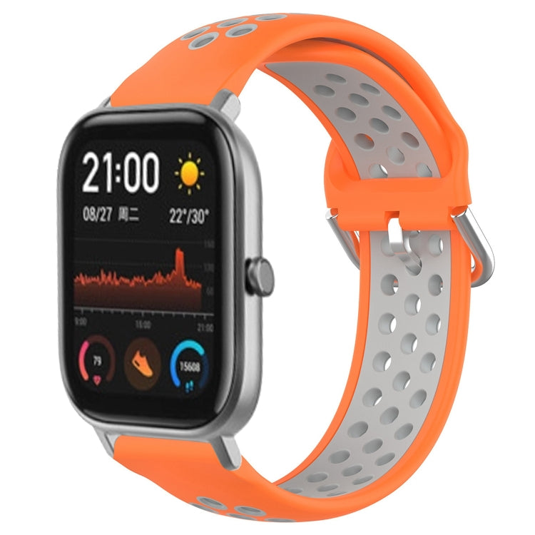 20mm Perforated Breathable Sports Silicone Watch Band, For Amazfit GTS 2 Mini, For Amazfit GTS 2, For Amazfit GTS