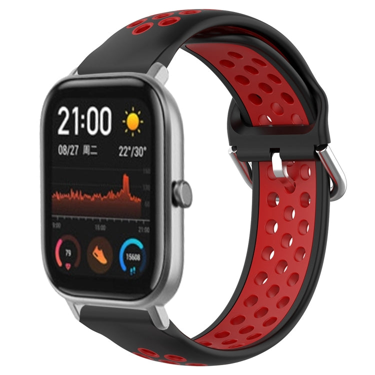 20mm Perforated Breathable Sports Silicone Watch Band, For Amazfit GTS 2 Mini, For Amazfit GTS 2, For Amazfit GTS