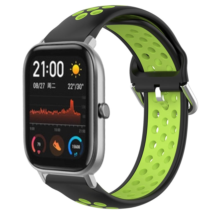 20mm Perforated Breathable Sports Silicone Watch Band, For Amazfit GTS 2 Mini, For Amazfit GTS 2, For Amazfit GTS
