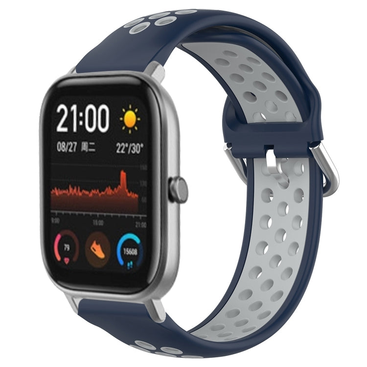 20mm Perforated Breathable Sports Silicone Watch Band, For Amazfit GTS 2 Mini, For Amazfit GTS 2, For Amazfit GTS