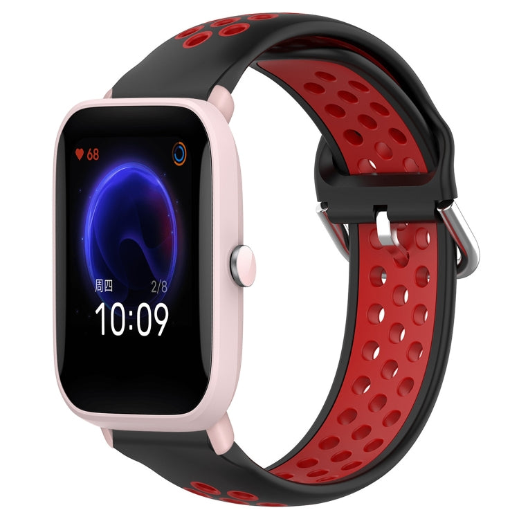 20mm Perforated Breathable Sports Silicone Watch Band, For Amazfit GTR 42MM, For Amazfit Pop Pro, For Amazfit Pop