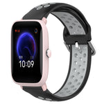 20mm Perforated Breathable Sports Silicone Watch Band, For Amazfit GTR 42MM, For Amazfit Pop Pro, For Amazfit Pop
