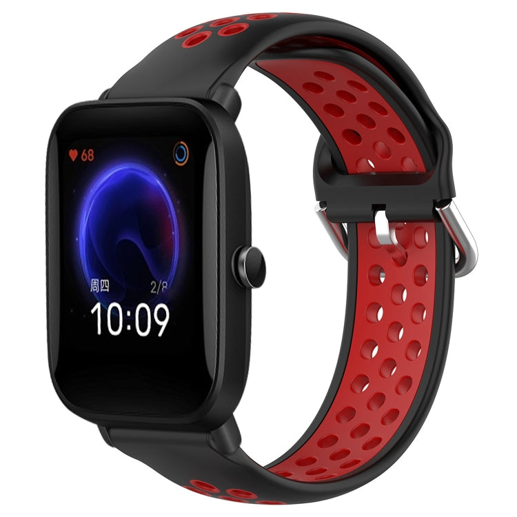 20mm Perforated Breathable Sports Silicone Watch Band, For Amazfit GTR 42MM, For Amazfit Pop Pro, For Amazfit Pop
