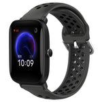 20mm Perforated Breathable Sports Silicone Watch Band, For Amazfit GTR 42MM, For Amazfit Pop Pro, For Amazfit Pop