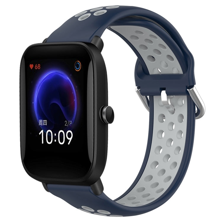 20mm Perforated Breathable Sports Silicone Watch Band, For Amazfit GTR 42MM, For Amazfit Pop Pro, For Amazfit Pop