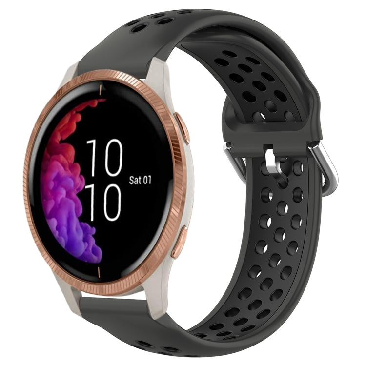 20mm Perforated Breathable Sports Silicone Watch Band, For Garmin Forerunner 158, For Garmin Forerunner 55, For Garmin Venu