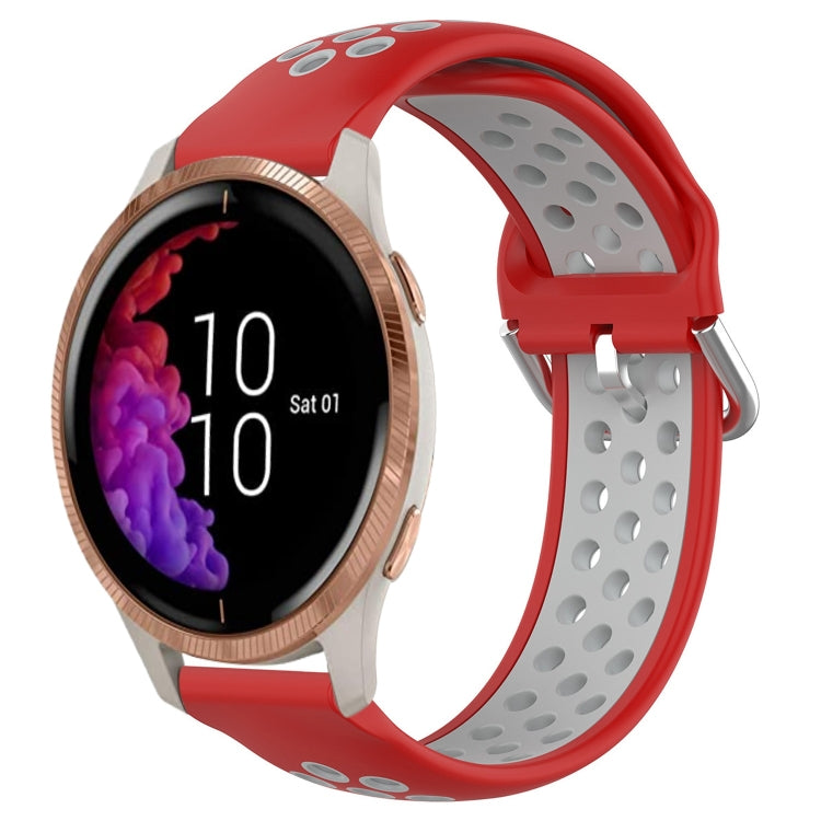 20mm Perforated Breathable Sports Silicone Watch Band, For Garmin Forerunner 158, For Garmin Forerunner 55, For Garmin Venu