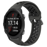 20mm Perforated Breathable Sports Silicone Watch Band, For Garmin Forerunner 245, For Garmin Forerunner 245 Music, For Garmin Forerunner 645