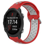 20mm Perforated Breathable Sports Silicone Watch Band, For Garmin Forerunner 245, For Garmin Forerunner 245 Music, For Garmin Forerunner 645
