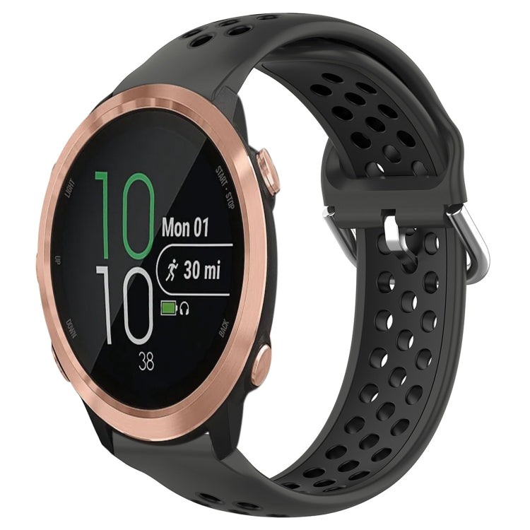 20mm Perforated Breathable Sports Silicone Watch Band, For Garmin Forerunner 245, For Garmin Forerunner 245 Music, For Garmin Forerunner 645