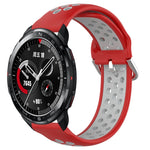 22mm Perforated Breathable Sports Silicone Watch Band, For Honor Watch GS Pro, For Honor Magic Watch 2 46mm, For Honor Watch Dream