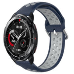 22mm Perforated Breathable Sports Silicone Watch Band, For Honor Watch GS Pro, For Honor Magic Watch 2 46mm, For Honor Watch Dream