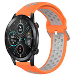 22mm Perforated Breathable Sports Silicone Watch Band, For Honor Watch GS Pro, For Honor Magic Watch 2 46mm, For Honor Watch Dream