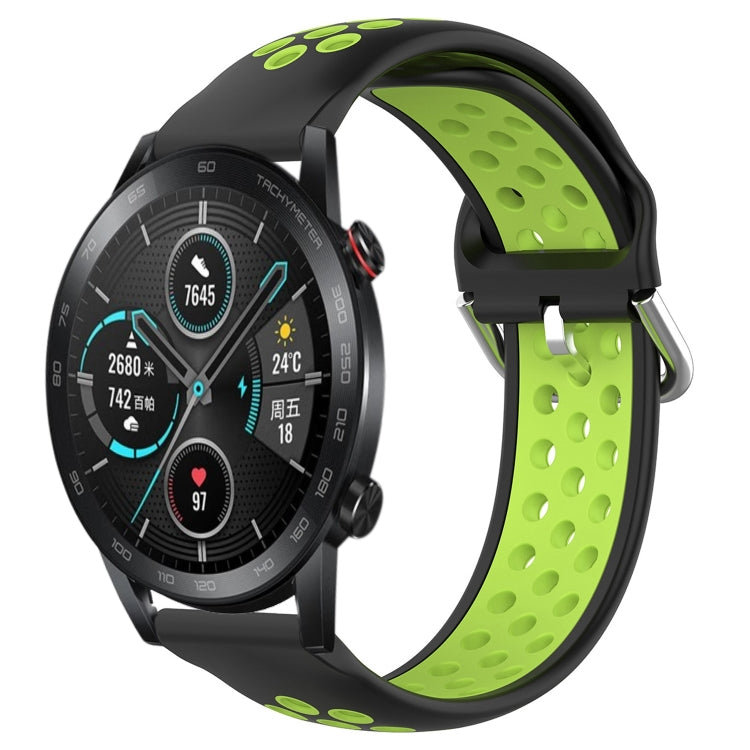 22mm Perforated Breathable Sports Silicone Watch Band, For Honor Watch GS Pro, For Honor Magic Watch 2 46mm, For Honor Watch Dream