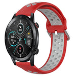 22mm Perforated Breathable Sports Silicone Watch Band, For Honor Watch GS Pro, For Honor Magic Watch 2 46mm, For Honor Watch Dream
