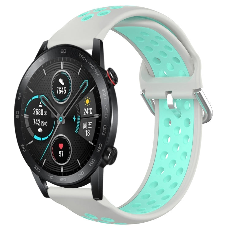 22mm Perforated Breathable Sports Silicone Watch Band, For Honor Watch GS Pro, For Honor Magic Watch 2 46mm, For Honor Watch Dream