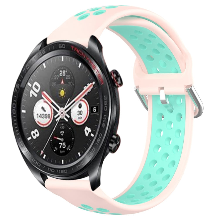 22mm Perforated Breathable Sports Silicone Watch Band, For Honor Watch GS Pro, For Honor Magic Watch 2 46mm, For Honor Watch Dream