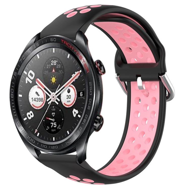 22mm Perforated Breathable Sports Silicone Watch Band, For Honor Watch GS Pro, For Honor Magic Watch 2 46mm, For Honor Watch Dream