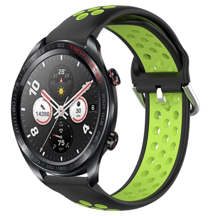22mm Perforated Breathable Sports Silicone Watch Band, For Honor Watch GS Pro, For Honor Magic Watch 2 46mm, For Honor Watch Dream