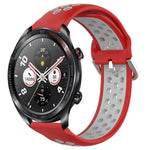 22mm Perforated Breathable Sports Silicone Watch Band, For Honor Watch GS Pro, For Honor Magic Watch 2 46mm, For Honor Watch Dream