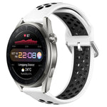 22mm Perforated Breathable Sports Silicone Watch Band, For Huawei Watch 3 Pro New