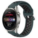 22mm Perforated Breathable Sports Silicone Watch Band, For Huawei Watch 3 Pro New