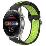 22mm Perforated Breathable Sports Silicone Watch Band, For Huawei Watch 3 Pro New