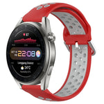22mm Perforated Breathable Sports Silicone Watch Band, For Huawei Watch 3 Pro New