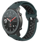 22mm Perforated Breathable Sports Silicone Watch Band, For Amazfit 3, For Amazfit GTR 47mm