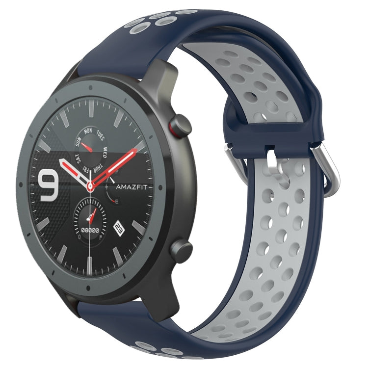 22mm Perforated Breathable Sports Silicone Watch Band, For Amazfit 3, For Amazfit GTR 47mm