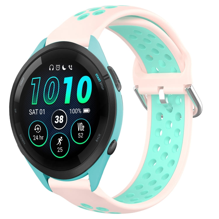 22mm Perforated Breathable Sports Silicone Watch Band, For Garmin Forerunner 265, For Garmin Forerunner 255, For Garmin Forerunner 255 Music