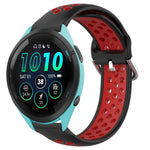 22mm Perforated Breathable Sports Silicone Watch Band, For Garmin Forerunner 265, For Garmin Forerunner 255, For Garmin Forerunner 255 Music