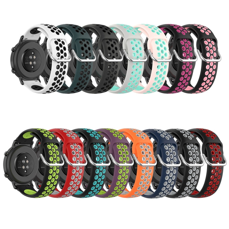 22mm Perforated Breathable Sports Silicone Watch Band, For Garmin Forerunner 265, For Garmin Forerunner 255, For Garmin Forerunner 255 Music