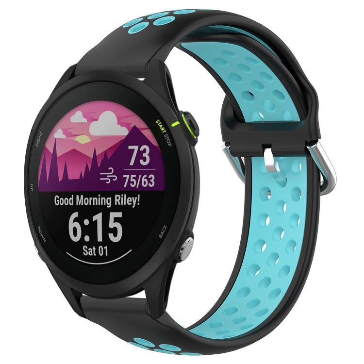 22mm Perforated Breathable Sports Silicone Watch Band, For Garmin Forerunner 265, For Garmin Forerunner 255, For Garmin Forerunner 255 Music