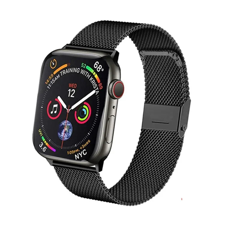 สายรัดนาฬิกาเหล็กถัก Milan แบบหัวเข็มขัดรวม สำหรับ Apple Watch Series 8&7 41 มม., สำหรับ Apple Watch Ultra 49 มม. / Series 8&7 45 มม.