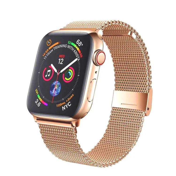 สายรัดนาฬิกาเหล็กถัก Milan แบบหัวเข็มขัดรวม สำหรับ Apple Watch Series 8&7 41 มม., สำหรับ Apple Watch Ultra 49 มม. / Series 8&7 45 มม.